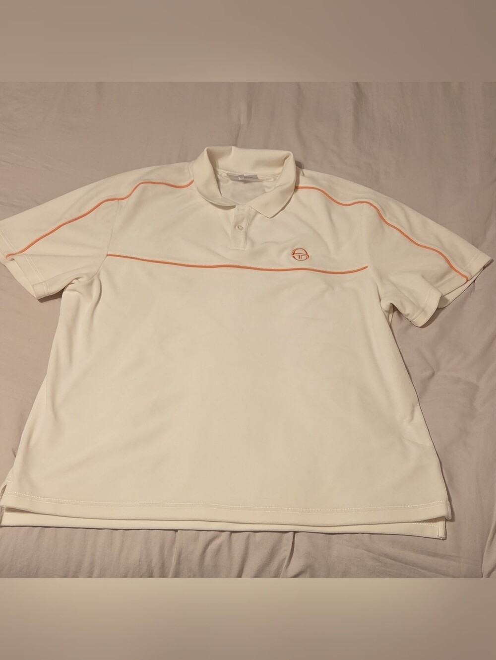 Sergio Tacchini Lioni Velour Polo with Orange Piping
